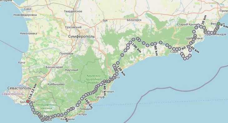 Московский путешественник за 13 дней прошел пешком от Феодосии до Балаклавы