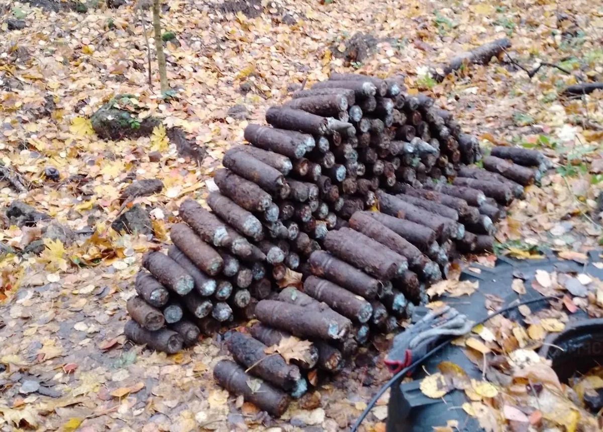 Огромный схрон снарядов времён Великой Отечественной войны нашли под Калугой
