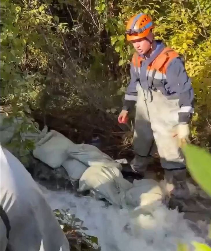 В Алупке спасатели построили дамбу для защиты Воронцовского дворца от паводка